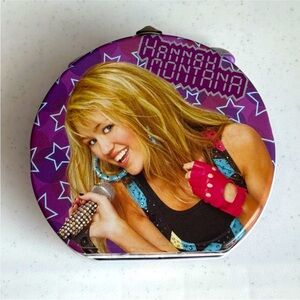 Hannah Montana Disney Lunch Box Tin Rare Purple Small Miley Cyrus